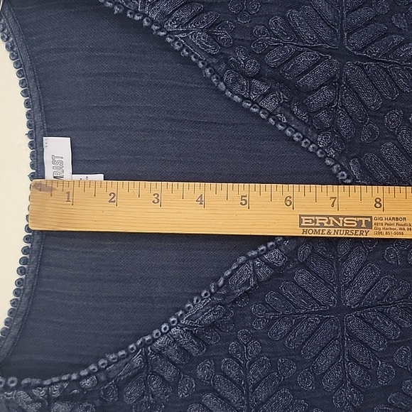 William Rast Blue Embroidered Boho Peasant Long Sleeve Womens Top XL - Picture 11 of 14